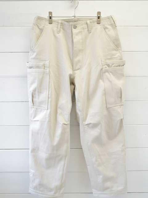 SASSAFRAS(ササフラス) OVERGROWN PANTS 4/5 -MILITARY SATIN IVORY