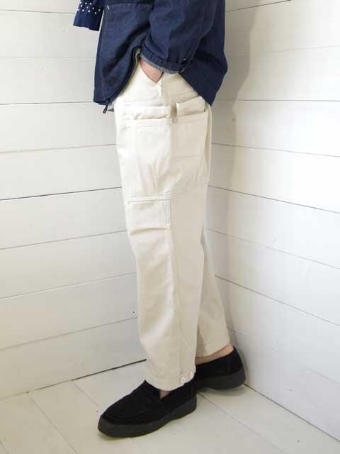 SASSAFRAS(ササフラス) OVERGROWN PANTS 4/5 -MILITARY SATIN IVORY