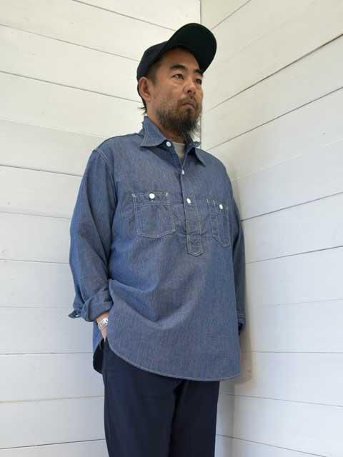 POST OVERALLS (ݥȥС륺)<br> No.2 Shirt -indigo check 2- 