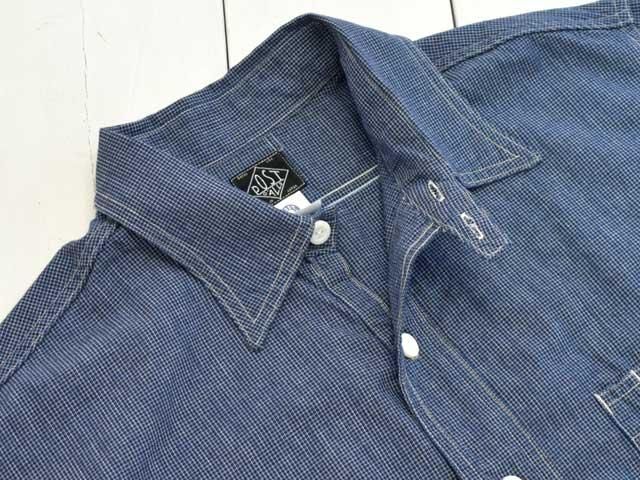 POST OVERALLS (ݥȥС륺)<br> No.2 Shirt -indigo check 2- 