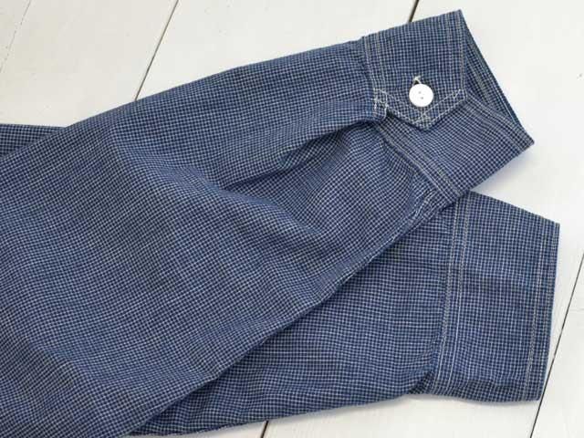 POST OVERALLS (ݥȥС륺)<br> No.2 Shirt -indigo check 2- 