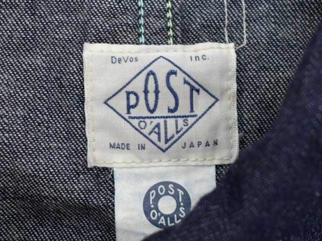 ジャケット・アウター POST O'ALLS 24SS POST44 XL indigo POST OVERALLS (ポストオーバーオールズ) POST44 -8oz. denim