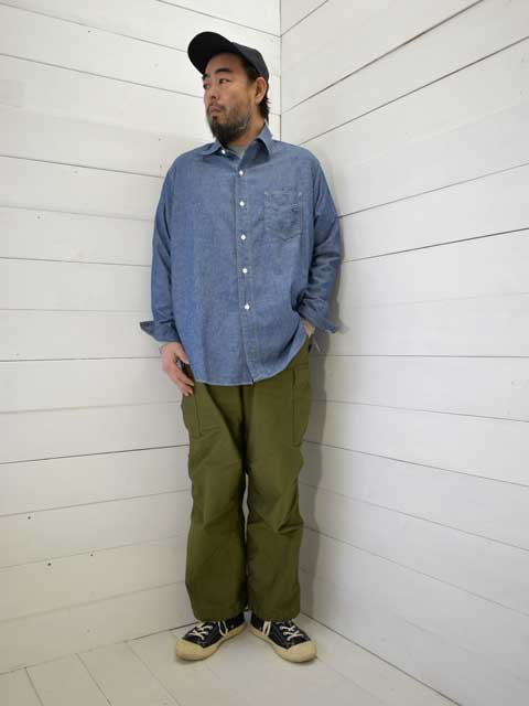 POST OVERALLS (ポストオーバーオールズ) The POST -classic chambray indigo- 1211-CC  ワークシャツ | MARBLE 通販 【正規取扱店】