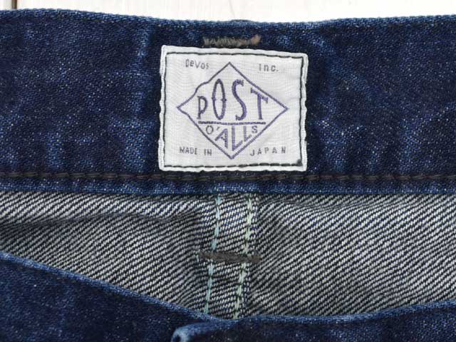 POST OVERALLS (ݥȥС륺)<br>No.1 Five Pocket -12oz. selvedge deep washed denim indigo-