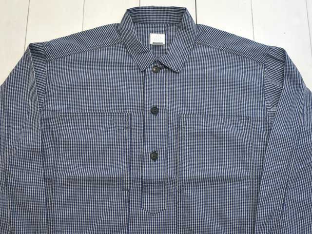 POST OVERALLS (ݥȥС륺)<br> ARMY Shirt -indigo check indigo-