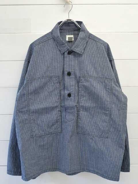 POST OVERALLS (ポストオーバーオールズ) ARMY Shirt -indigo