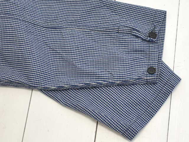 POST OVERALLS (ݥȥС륺)<br> ARMY Shirt -indigo check indigo-