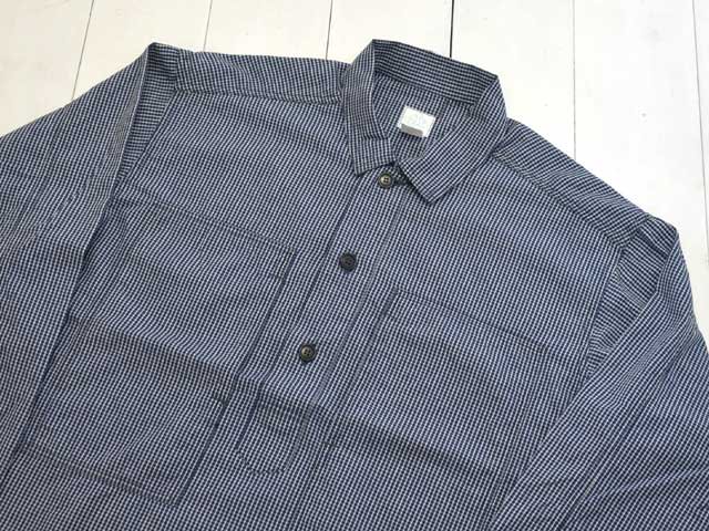 POST OVERALLS (ݥȥС륺)<br> ARMY Shirt -indigo check indigo-