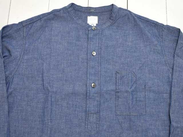 POST OVERALLS (ポストオーバーオールズ) Band Collar Shirt -classic