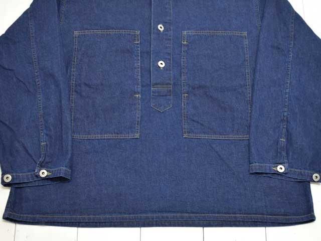 POST OVERALLS (ポストオーバーオールズ) ARMY Shirt -blue