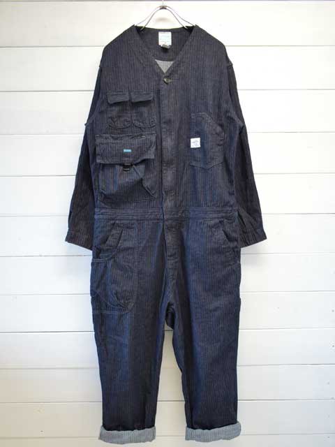 POST OVERALLS (ݥȥС륺)<br>ELNEST  Post O'Alls ALL IN ONE -herringbone denim indigo-