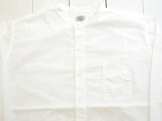 POST OVERALLS (ݥȥС륺)<br> Band Collar Shirt MV -classic chambray white- 