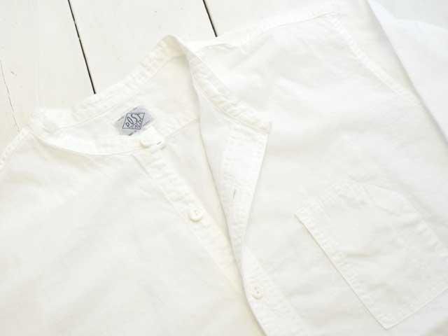 POST OVERALLS (ݥȥС륺)<br> Band Collar Shirt MV -classic chambray white- 