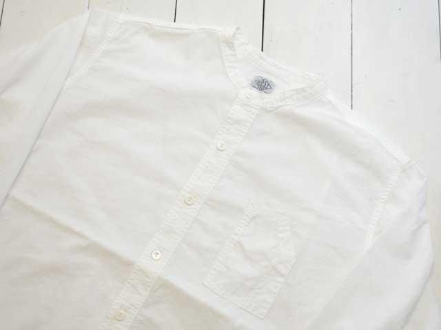 POST OVERALLS (ݥȥС륺)<br> Band Collar Shirt MV -classic chambray white- 