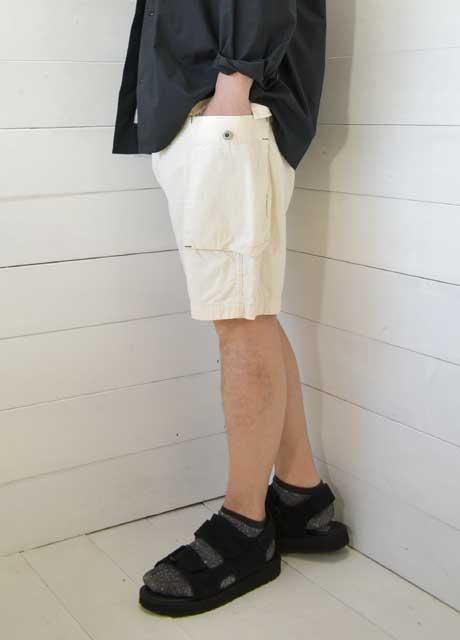 POST OVERALLS (ݥȥС륺)<br>E-Z WALKABOUT Shorts -cotton dobby ripstop natural-