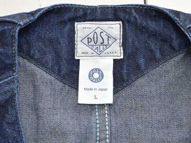 POST OVERALLS (ݥȥС륺)<br> POST 47 DV -10oz. denim indigo deep wash-