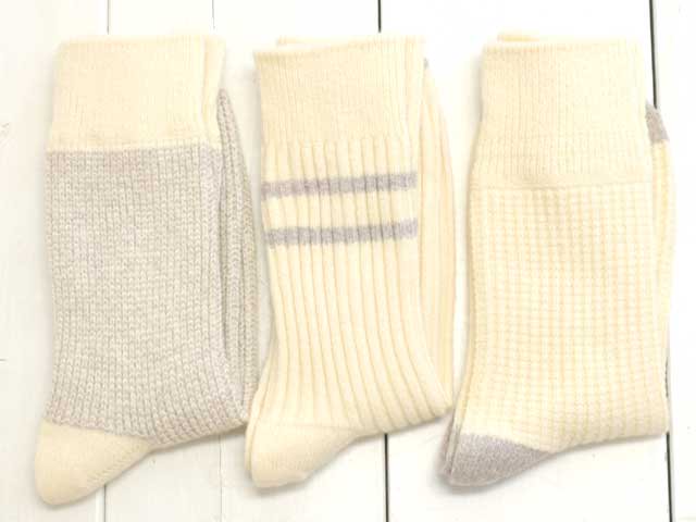 ROTOTO(ȥ) RECYCLED COTTON/WOOL DAILY 3 PACK SOCKS (R1574)