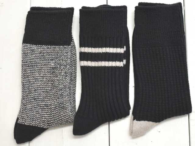 ROTOTO(ȥ) RECYCLED COTTON/WOOL DAILY 3 PACK SOCKS (R1574)