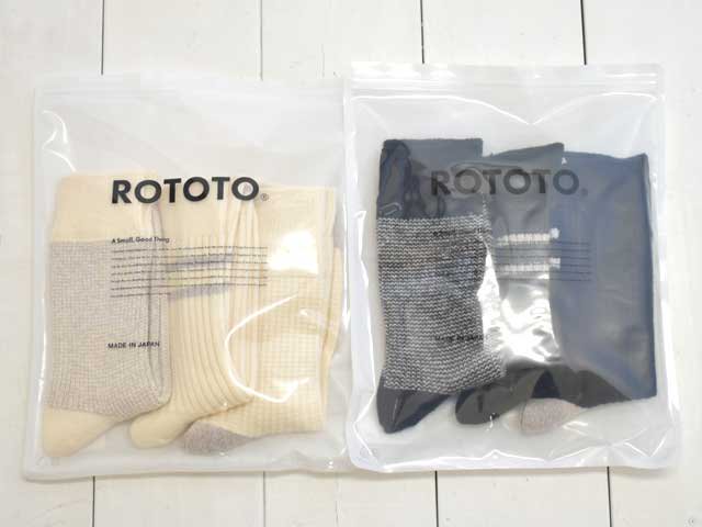 ROTOTO(ȥ) RECYCLED COTTON/WOOL DAILY 3 PACK SOCKS (R1574)