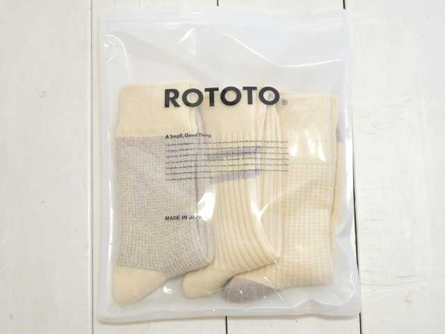 ROTOTO(ȥ) RECYCLED COTTON/WOOL DAILY 3 PACK SOCKS (R1574)