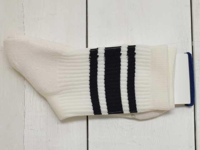 ROTOTO(ȥ) <br>WASHI CUSHION STRIPE CREW SOCKS  (R1534)