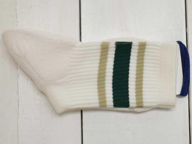 ROTOTO(ȥ) <br>WASHI CUSHION STRIPE CREW SOCKS  (R1534)