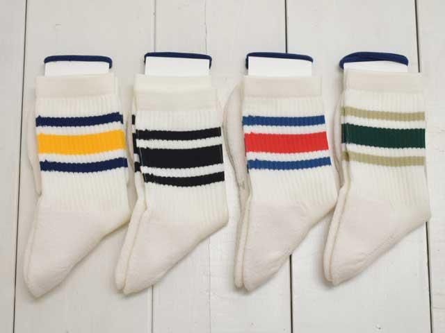 ROTOTO(ȥ) <br>WASHI CUSHION STRIPE CREW SOCKS  (R1534)