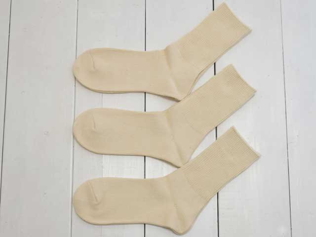 ROTOTO(ロトト) <br>ORGANIC DAILY 3 PACK RIBBED CREW SOCKS (R1427)