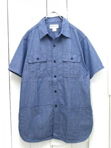 SASSAFRAS (ե饹)<br>BOTANICAL SCOUT APRON SHIRT 1/2 CHAMBRRAY BLUE (SF-161103)