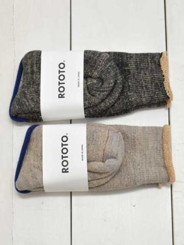ROTOTO(ȥ) <br>DOUBLE FACE SOCKS MERINOWOOL  ORGANIC COTTON (R1001)