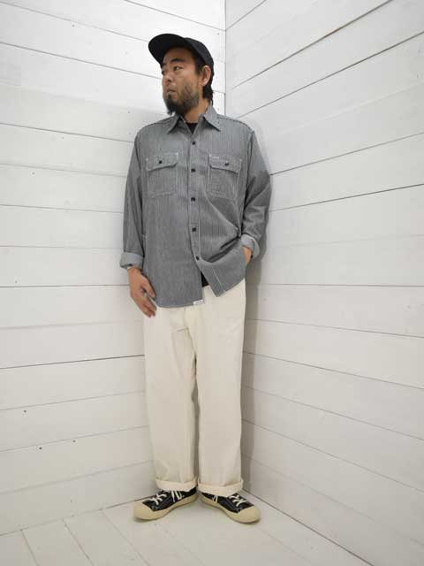 SASSAFRAS(ササフラス) Gardener Shirts -6oz Hickory- SF-221901 ...