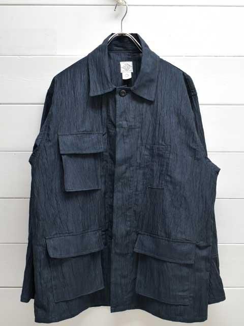 POST OVERALLS (ポストオーバーオールズ) BDU-R -crinkle linen/cotton navy- 1123-CLN  ジャケット | MARBLE 通販 【正規取扱店】