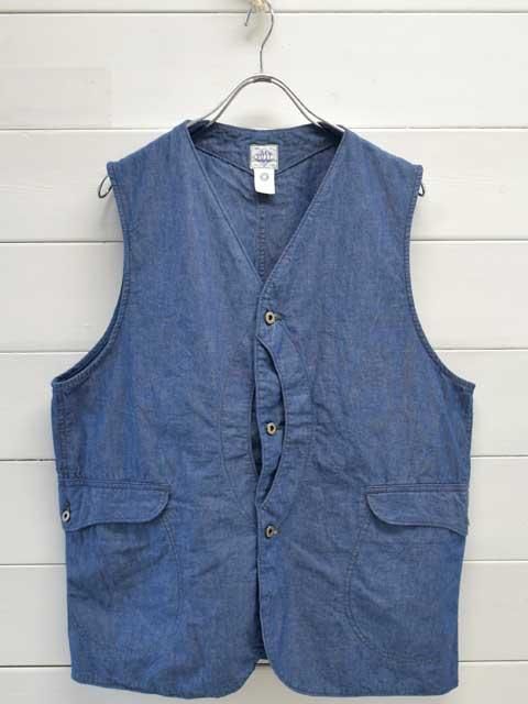 POST OVERALLS (ポストオーバーオールズ) Royal Traveler vintage sheeting chambray  ロイヤルトラベラー 1512-VSC ベスト | MARBLE 通販 【正規取扱店】