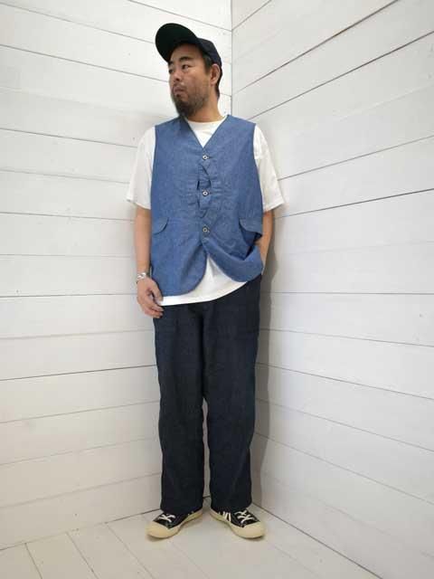 POST OVERALLS (ポストオーバーオールズ) Royal Traveler vintage sheeting chambray  ロイヤルトラベラー 1512-VSC ベスト | MARBLE 通販 【正規取扱店】