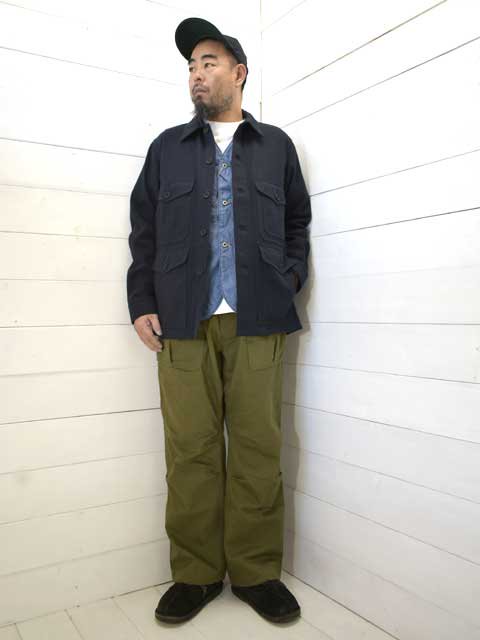 SASSAFRAS(ササフラス)OVERGROWN HIKER PANTS -WORK SATIN OLIVE- SF