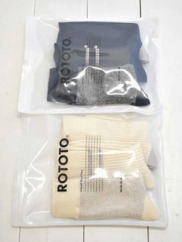 ROTOTO(ȥ) <br>RECYCLED COTTON/WOOL DAILY 3 PACK SOCKS (R1574)