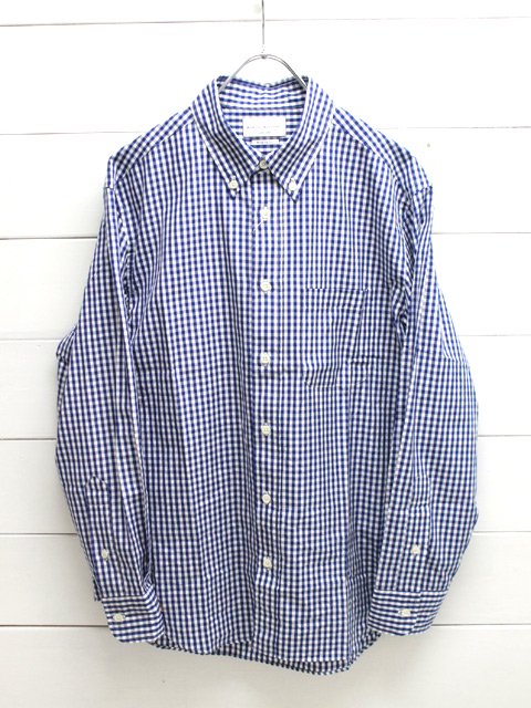 MANUAL ALPHABET 100/2 GINGHAM BD SHT -Bulging fit NAVY- BASIC-BG-002 - シャツ  | MARBLE 通販 【正規取扱店】 0