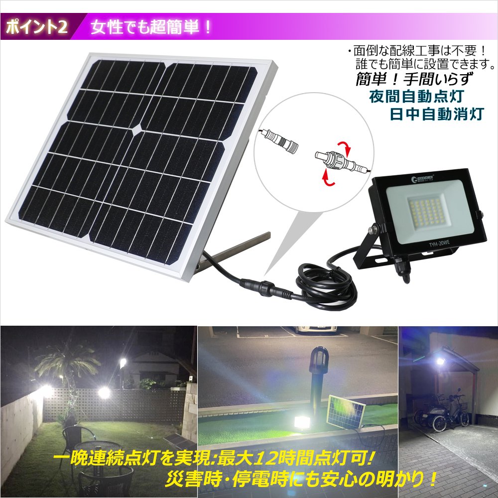 売切れ】ソーラー発電システム 20W 災害でも安心！ 停電対策-silversky ...