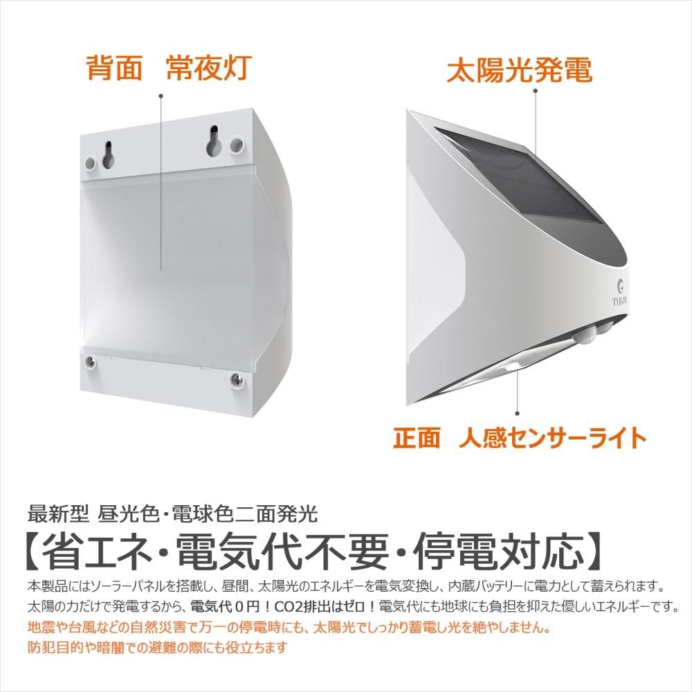 新、コンパクトシンク充電式、照明付き グッドグッズ(GOODGOODS) ソーラー充電式人感センサーライト