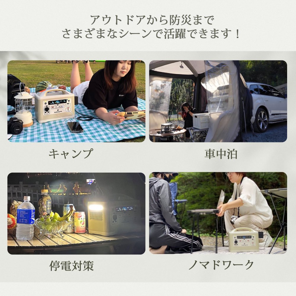 700W 537Wh ポータブル電源 + 120W ソーラーパネル セット 大容量 防災 キャンプ 車中泊 リン酸鉄 家庭用蓄電池  SET-700AT120WA グッドグッズ(GOODGOODS)