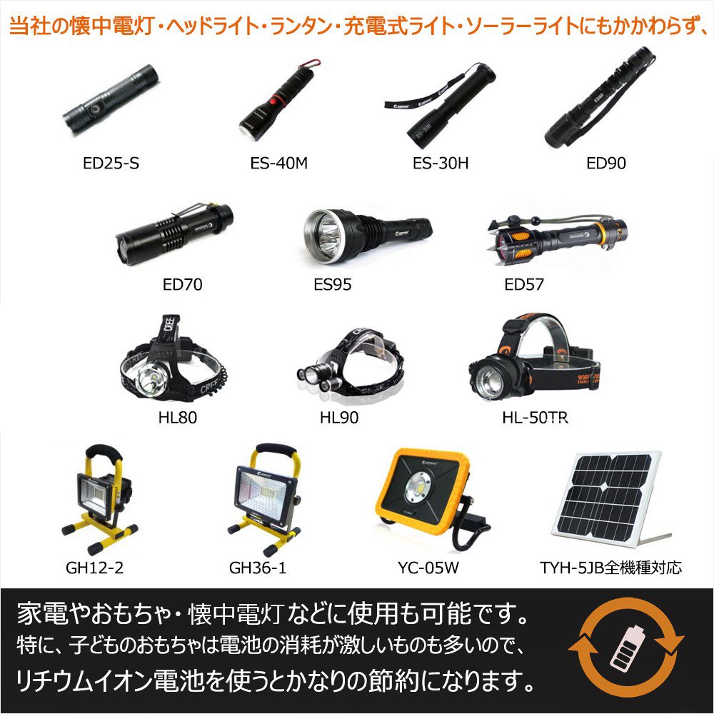 グッドグッズ(GOODGOODS)リチウムイオン充電池 18650充電池 過充電保護回路 PSE認証 3.7V 3600mAh 懐中電灯 高性能  18650型Li イオン電池 LDC-361A