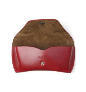 OIL LEATHER EYEWEAR CASE / Red Brown & Brownの商品画像