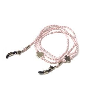 CROSS SILK BRACE  CORD -SILVER / Light Pinkξʲ