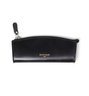 HIGH-END LEATHER EYEWEAR CASE (S) / Black & Greyξʲ