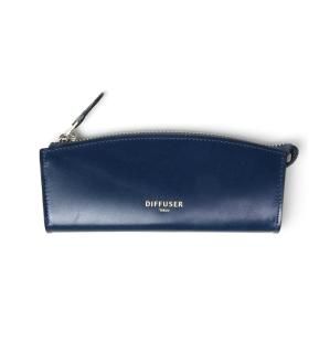 HIGH-END LEATHER EYEWEAR CASE (S) / Blue & Light Grey Brownξʲ