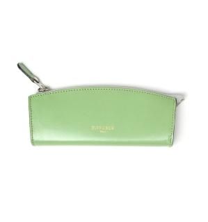 HIGH-END LEATHER EYEWEAR CASE (S) / Light Green & Dark Redξʲ