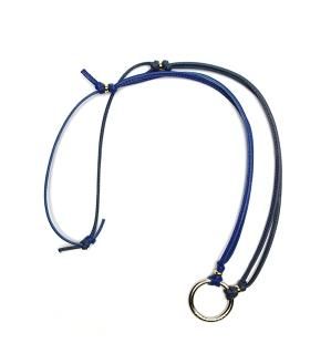 TOW TONE STICH LEATHER GLASS HOLDER 2 / Blue & Dark Blueξʲ