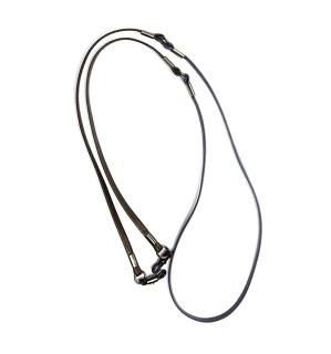 TWO TONE SOPHISTICATED GLASS CORD / Navy & Dark Brownξʲ