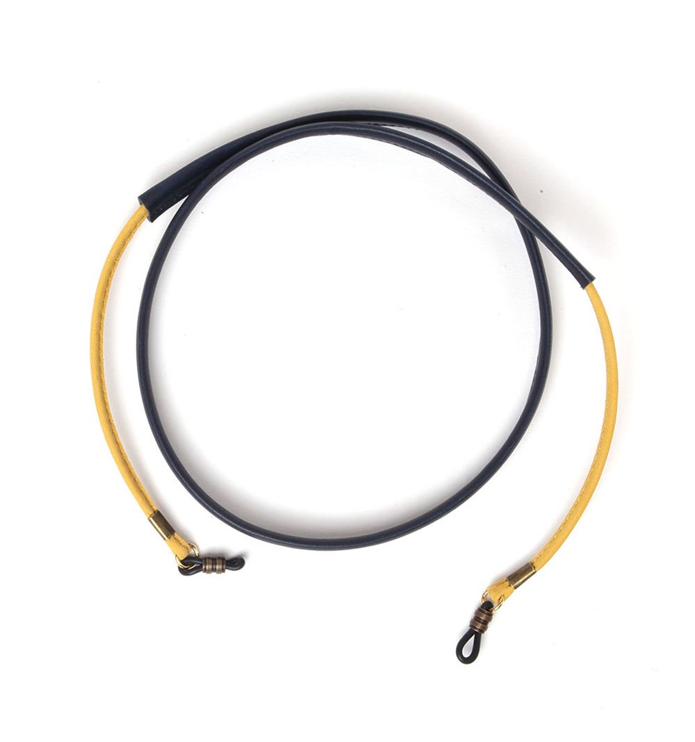 COMBINATION TWO LEATHER GLASS CORD / Yellow & Navy | DIFFUSER ...