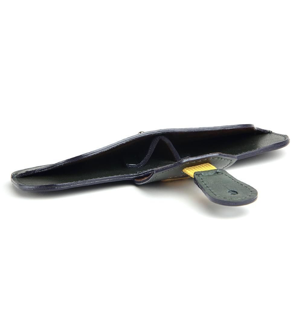 OIL LEATHER SMART EYEWEAR CASE / Dark Green & Brown